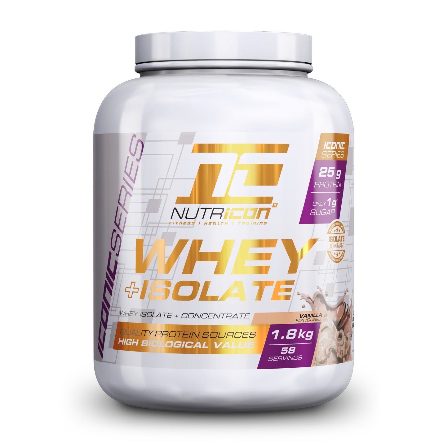 Nutricon - Whey + Isolate Protein - Vanilla - 1.8kg