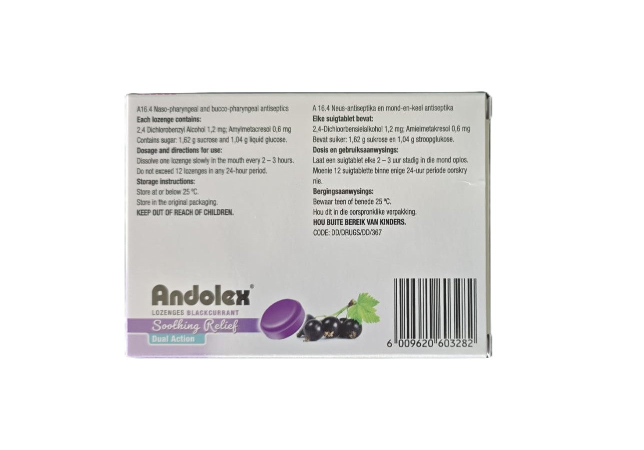 Andolex Lozenges 24s - Blackcurrent