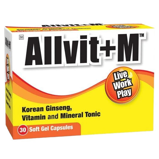 Allvit+M - For Mental & Physical Energy 30 Vegicaps