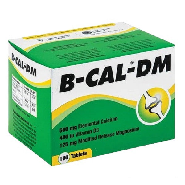B-Cal - DM Tablets 100 Per Box Front View