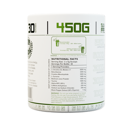 HealthyU Alpha-Stim Pre-Workout Left View