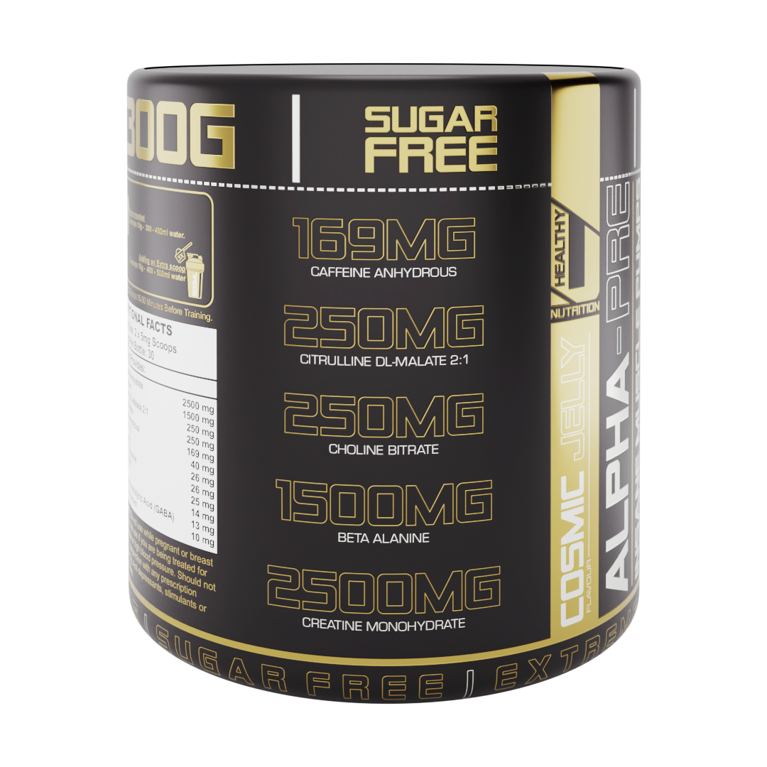 HealthyU Alpha Pre-Workout Left View