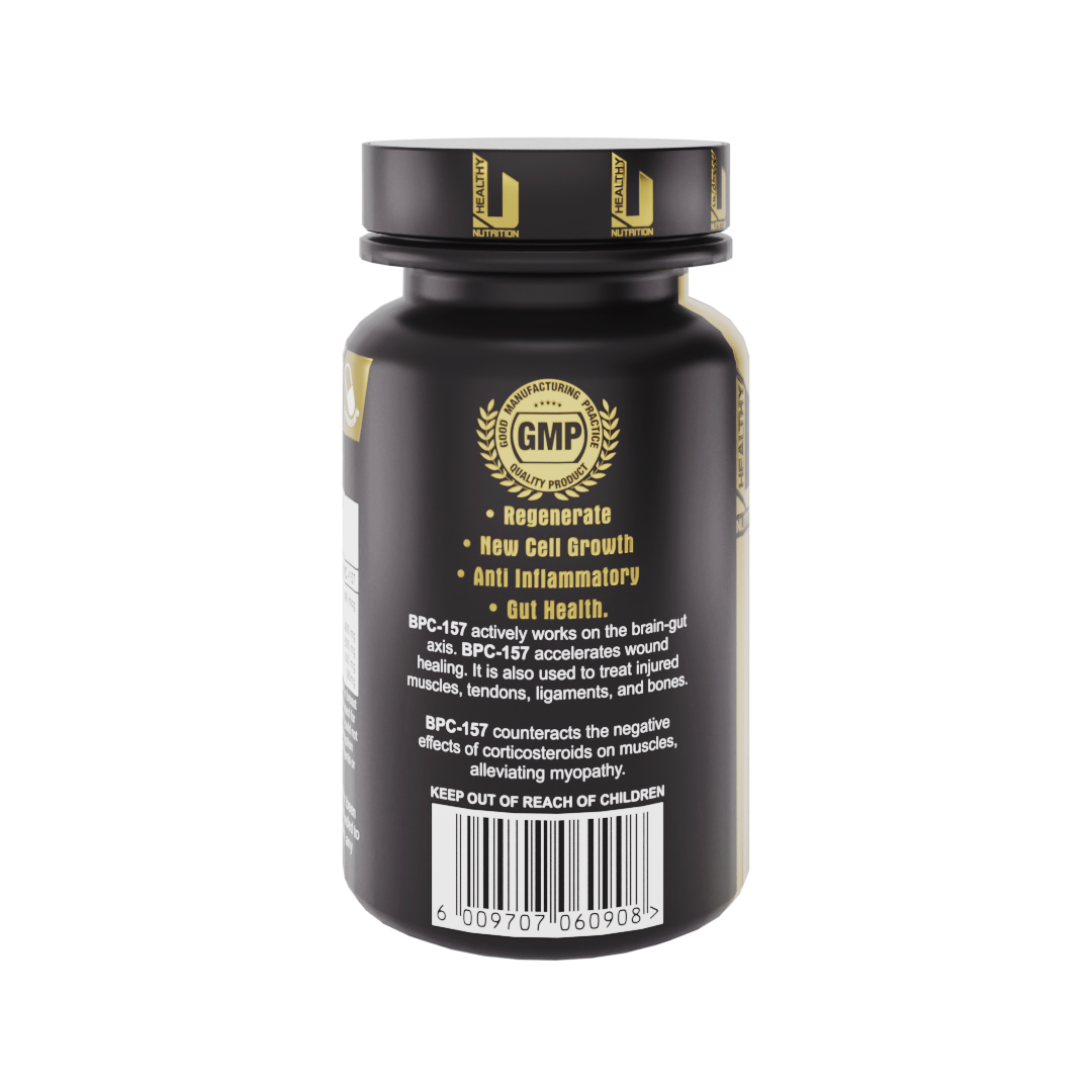 HealthyU BPC-157 Heal - 60 Capsules Rear View