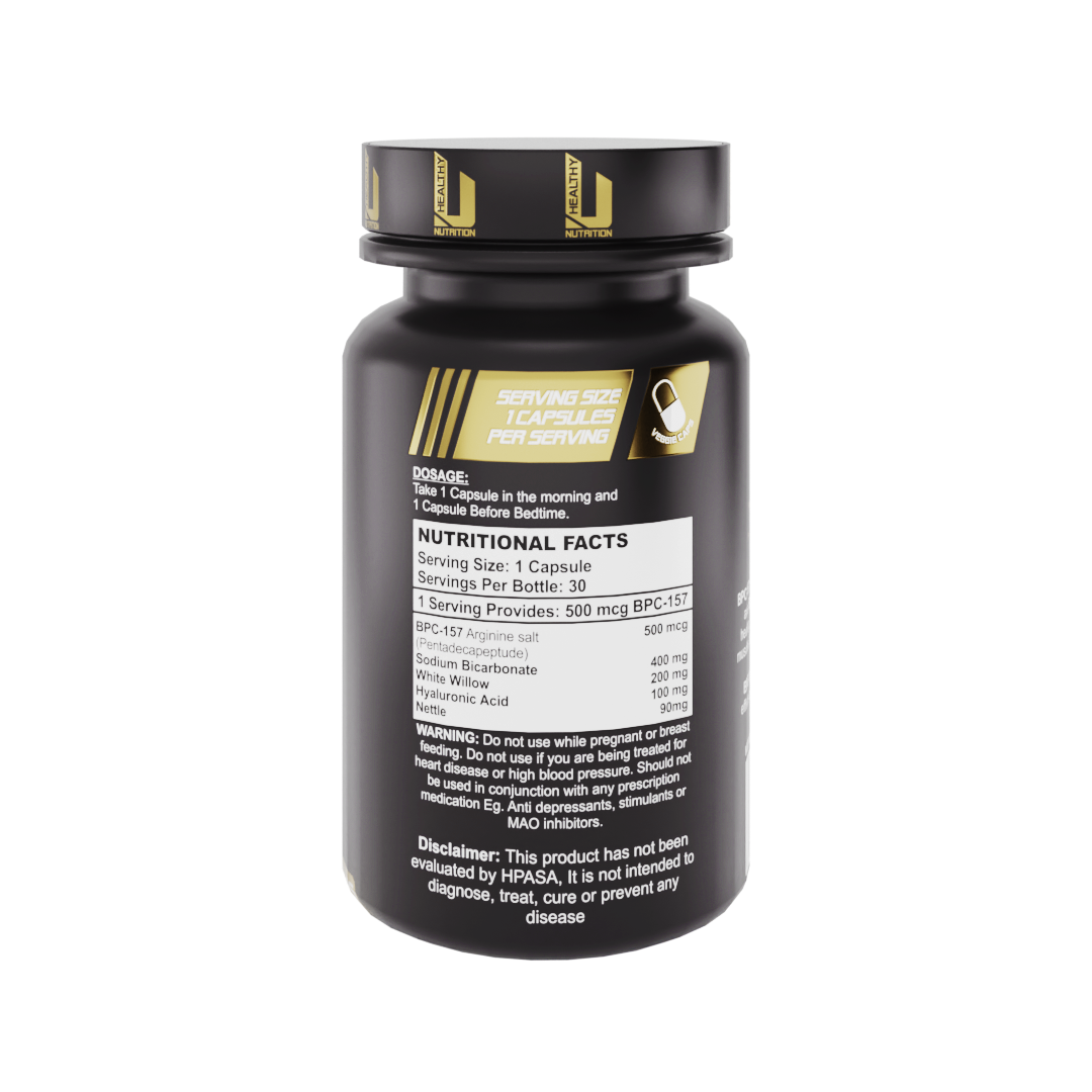 HealthyU BPC-157 Heal - 60 Capsules Rear View