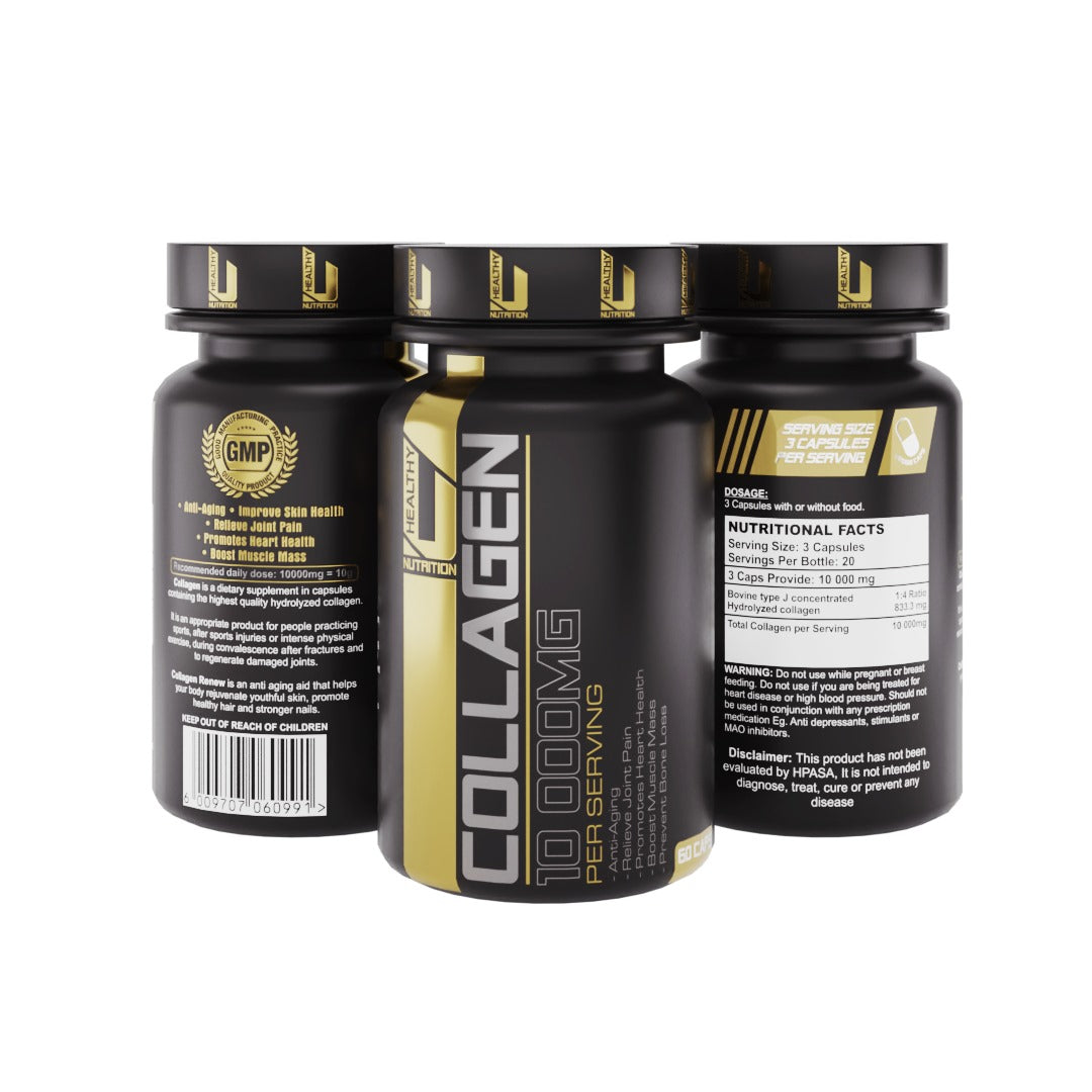 HealthyU Collagen 10000mg - 60 Capsules 3 Pack View