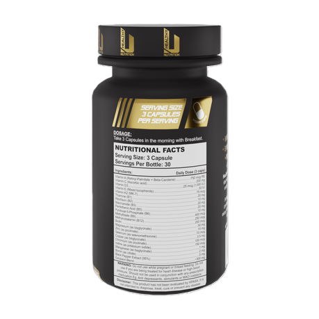 HealthyU Multivitamin 90 Capsules Left View