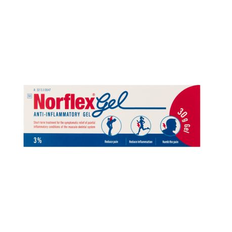 Norflex Gel packaging on a white background