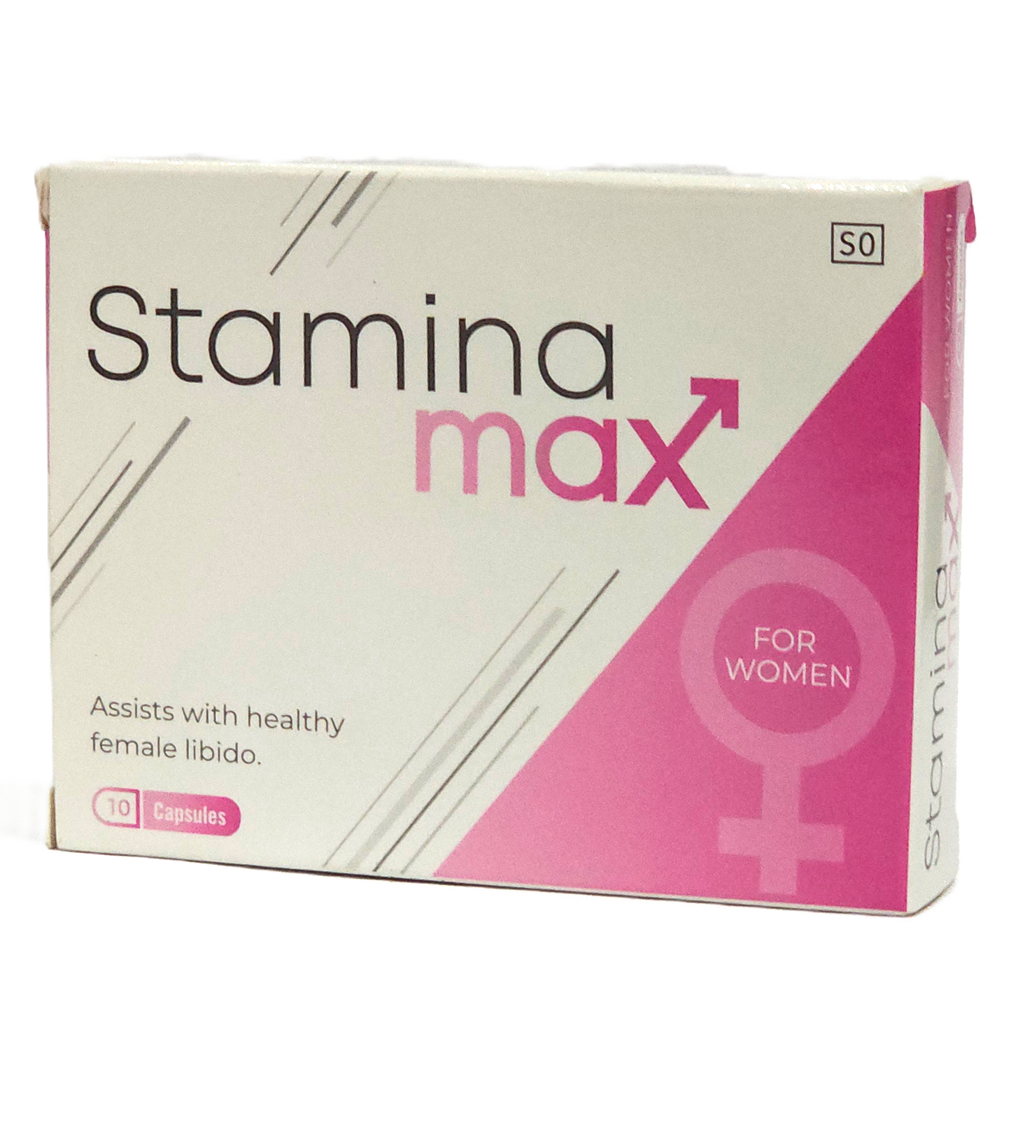 Stamina Max packaging for women on a white background
