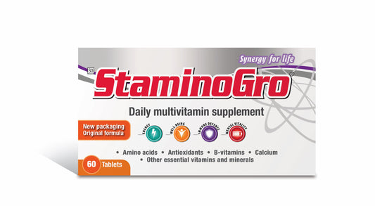 StaminoGro 60 Tablets dietary supplement for daily energy, stamina, and overall wellness