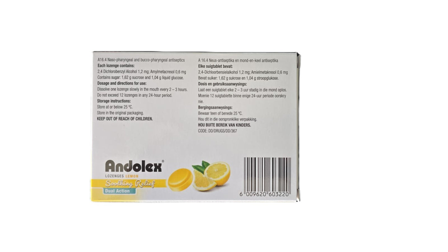 Andolex Lozenges 24s - Lemon