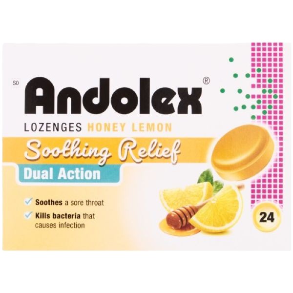 Andolex Lozenges 24s - Honey/Lemon